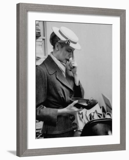 Actress Grace Kelly Shopping for Shoes-Lisa Larsen-Framed Premium Photographic Print