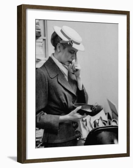 Actress Grace Kelly Shopping for Shoes-Lisa Larsen-Framed Premium Photographic Print