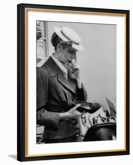 Actress Grace Kelly Shopping for Shoes-Lisa Larsen-Framed Premium Photographic Print