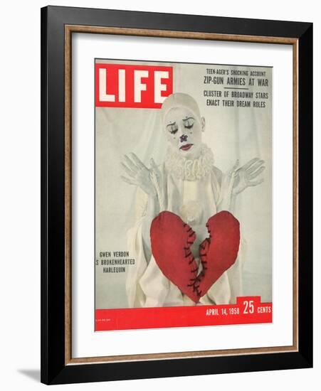 Actress Gwen Verdon as Harlequin, April 14, 1958-Eliot Elisofon-Framed Photographic Print