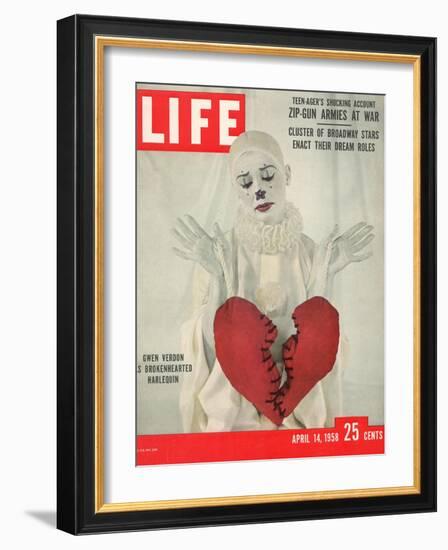 Actress Gwen Verdon as Harlequin, April 14, 1958-Eliot Elisofon-Framed Photographic Print