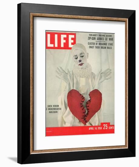 Actress Gwen Verdon as Harlequin, April 14, 1958-Eliot Elisofon-Framed Photographic Print