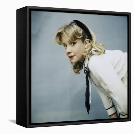 Actress Hayley Mills, Wearing Middy Blouse, During Production of the Movie "Pollyanna"-Loomis Dean-Framed Premier Image Canvas