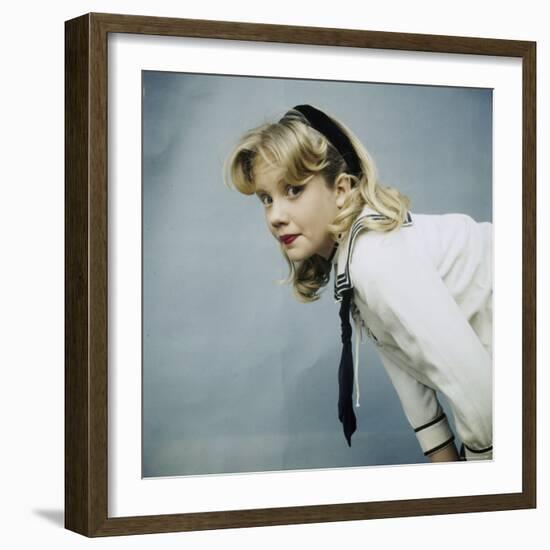 Actress Hayley Mills, Wearing Middy Blouse, During Production of the Movie "Pollyanna"-Loomis Dean-Framed Premium Photographic Print