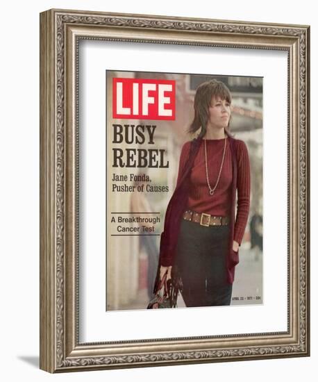 Actress Jane Fonda, April 23, 1971-Bill Ray-Framed Photographic Print