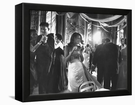 Actress Jane Fonda Dancing Amidst Others of the Nation's Elite at Society Gala Ball-Yale Joel-Framed Premier Image Canvas