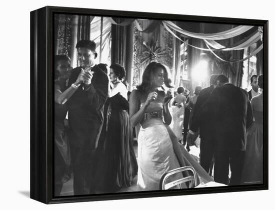 Actress Jane Fonda Dancing Amidst Others of the Nation's Elite at Society Gala Ball-Yale Joel-Framed Premier Image Canvas