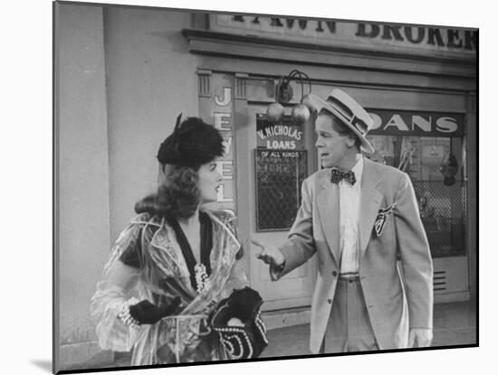 Actress Joan Bennett and Actor Dan Duryea Performing in Scene from the Movie "Scarlet Street"-null-Mounted Photographic Print