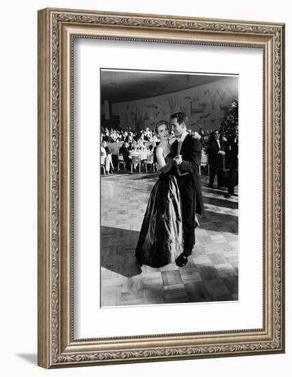 Actress Joanne Woodward Dances with Paul Newman at the 1st Governor's Ball, Beverly Hilton Hotel-J. R. Eyerman-Framed Photographic Print