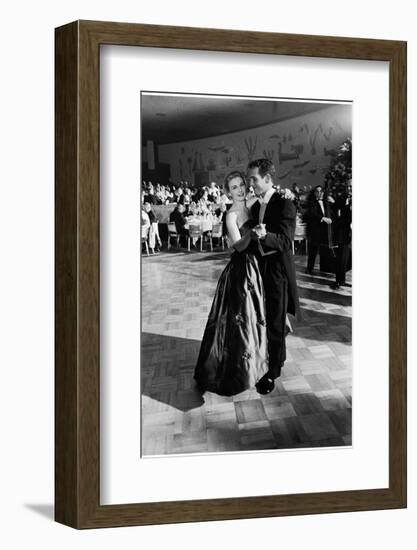 Actress Joanne Woodward Dances with Paul Newman at the 1st Governor's Ball, Beverly Hilton Hotel-J. R. Eyerman-Framed Photographic Print