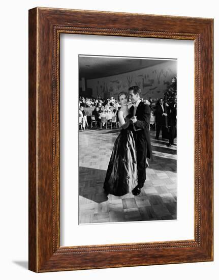 Actress Joanne Woodward Dances with Paul Newman at the 1st Governor's Ball, Beverly Hilton Hotel-J. R. Eyerman-Framed Photographic Print