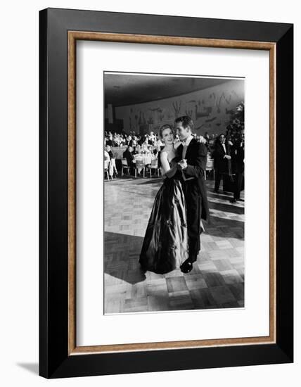 Actress Joanne Woodward Dances with Paul Newman at the 1st Governor's Ball, Beverly Hilton Hotel-J. R. Eyerman-Framed Photographic Print