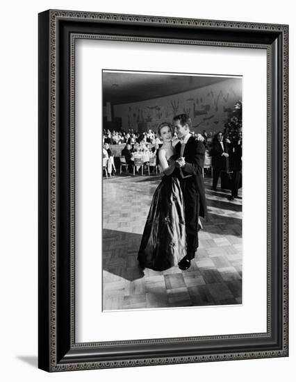 Actress Joanne Woodward Dances with Paul Newman at the 1st Governor's Ball, Beverly Hilton Hotel-J. R. Eyerman-Framed Photographic Print