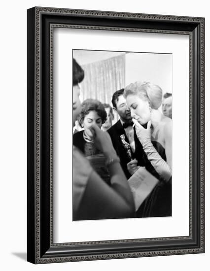 Actress Joanne Woodward Holding Her Best Actress Oscar for "Three Faces of Eve", L.A, CA, 1958-Ralph Crane-Framed Photographic Print