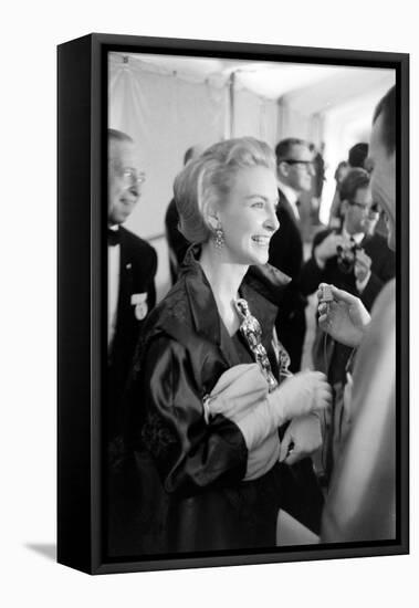 Actress Joanne Woodward Holds Her Best Actress Award for "Three Faces of Eve", 1958-Ralph Crane-Framed Premier Image Canvas