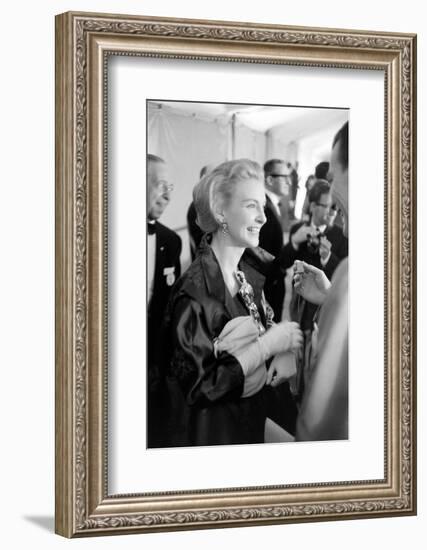 Actress Joanne Woodward Holds Her Best Actress Award for "Three Faces of Eve", 1958-Ralph Crane-Framed Photographic Print