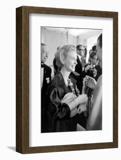 Actress Joanne Woodward Holds Her Best Actress Award for "Three Faces of Eve", 1958-Ralph Crane-Framed Photographic Print