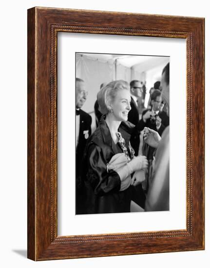 Actress Joanne Woodward Holds Her Best Actress Award for "Three Faces of Eve", 1958-Ralph Crane-Framed Photographic Print