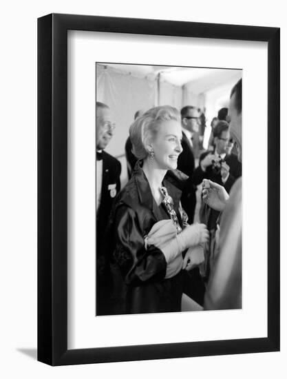 Actress Joanne Woodward Holds Her Best Actress Award for "Three Faces of Eve", 1958-Ralph Crane-Framed Photographic Print