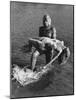 Actress Julia Adams is Carried by Monster, Gill Man, in the Movie, Creature from the Black Lagoon-Ed Clark-Mounted Premium Photographic Print