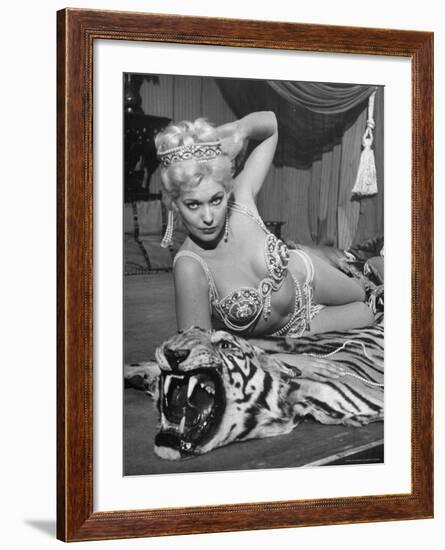 Actress Kim Novak in Title Role Performing Hoochie-Coochie Dance in the Movie "Jeanne Eagels"-J^ R^ Eyerman-Framed Premium Photographic Print