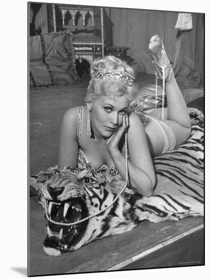 Actress Kim Novak in Title Role Performing Hoochie-Coochie Dance in the Movie "Jeanne Eagels"-J^ R^ Eyerman-Mounted Premium Photographic Print