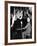 Actress Lauren Bacall Sits Atop the Piano While Vice President Harry Truman Plays-null-Framed Photo