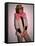 Actress Linda Blair, Wearing over Sized Bow Tie-Ann Clifford-Framed Premier Image Canvas