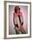 Actress Linda Blair, Wearing over Sized Bow Tie-Ann Clifford-Framed Premium Photographic Print