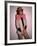 Actress Linda Blair, Wearing over Sized Bow Tie-Ann Clifford-Framed Premium Photographic Print