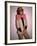 Actress Linda Blair, Wearing over Sized Bow Tie-Ann Clifford-Framed Premium Photographic Print