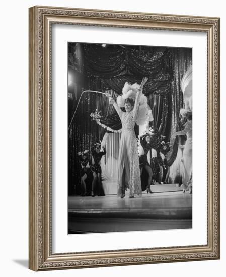 Actress Lucille Ball Performing in a Scene from the Movie "The Ziegfeld Follies"-null-Framed Photographic Print