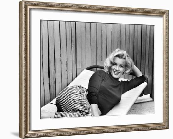 Actress Marilyn Monroe at Home-Alfred Eisenstaedt-Framed Premium Photographic Print