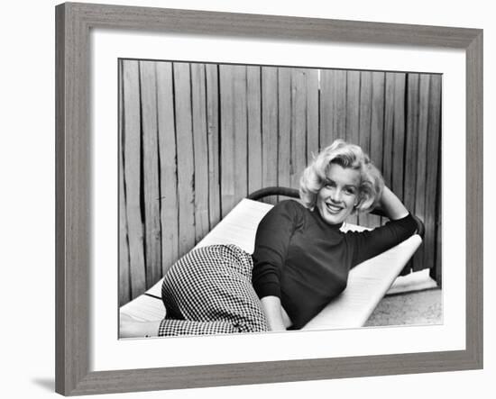 Actress Marilyn Monroe at Home-Alfred Eisenstaedt-Framed Premium Photographic Print