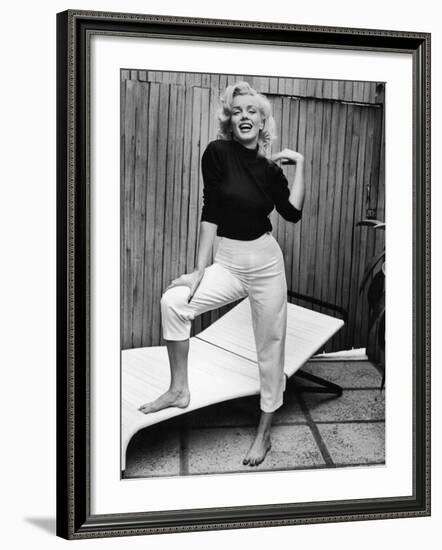 Actress Marilyn Monroe at Home-Alfred Eisenstaedt-Framed Premium Photographic Print