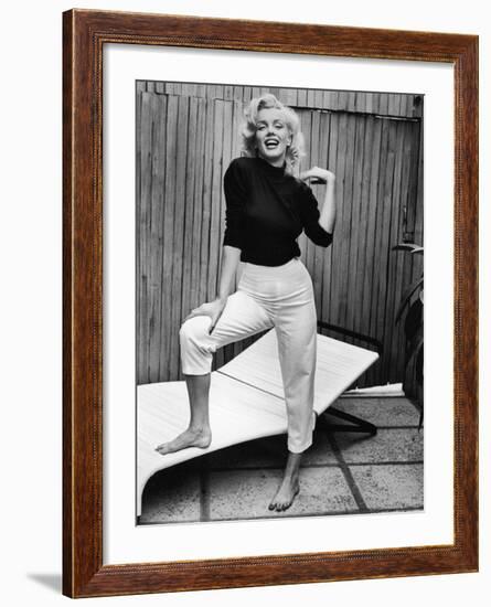 Actress Marilyn Monroe at Home-Alfred Eisenstaedt-Framed Premium Photographic Print