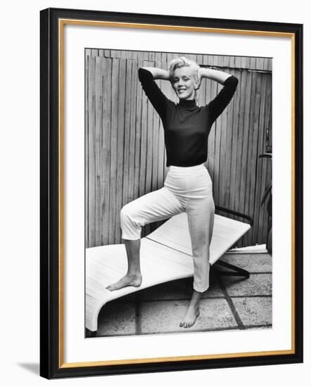 Actress Marilyn Monroe at Home-Alfred Eisenstaedt-Framed Premium Photographic Print