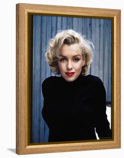 Actress Marilyn Monroe Posing at Home in Her Backyard-Alfred Eisenstaedt-Framed Premier Image Canvas