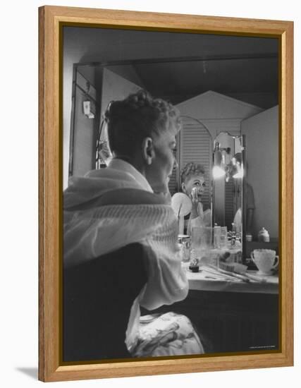 Actress Mary Martin Putting on Her Makeup-Yale Joel-Framed Premier Image Canvas