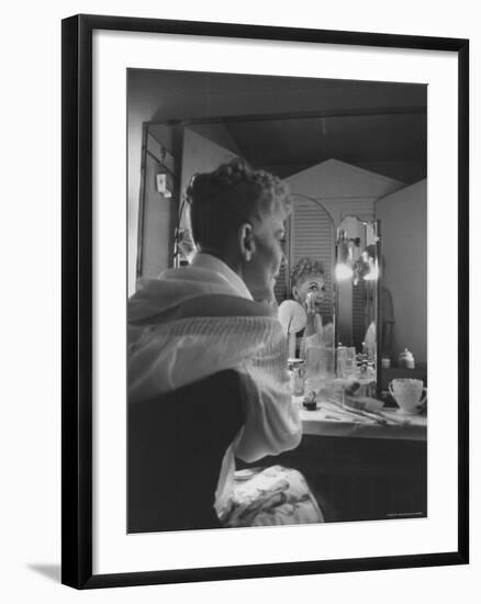 Actress Mary Martin Putting on Her Makeup-Yale Joel-Framed Premium Photographic Print