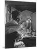 Actress Mary Martin Putting on Her Makeup-Yale Joel-Mounted Premium Photographic Print