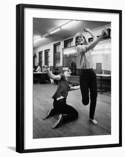 Actress Melina Mercouri Practicing a Dance Number for the Play "Illya Darling"-Henry Groskinsky-Framed Premium Photographic Print