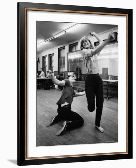 Actress Melina Mercouri Practicing a Dance Number for the Play "Illya Darling"-Henry Groskinsky-Framed Premium Photographic Print