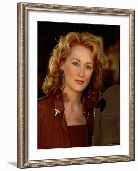 Actress Meryl Streep at Film Premiere of Her "Death Becomes Her"-David Mcgough-Framed Premium Photographic Print