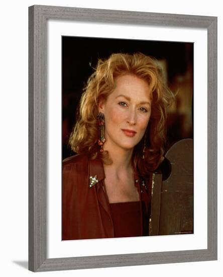 Actress Meryl Streep at Film Premiere of Her "Death Becomes Her"-David Mcgough-Framed Premium Photographic Print