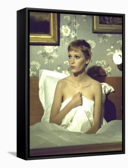 Actress Mia Farrow During Filming of the Motion Picture "A Dandy in Aspic"-Bill Eppridge-Framed Premier Image Canvas