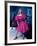 Actress Morgan Fairchild Wearing Pink Dress, Reflected by Mirror-David Mcgough-Framed Premium Photographic Print