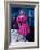 Actress Morgan Fairchild Wearing Pink Dress, Reflected by Mirror-David Mcgough-Framed Premium Photographic Print