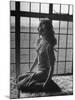 Actress Peggy Cummins Looking Out of a Window-Bob Landry-Mounted Premium Photographic Print