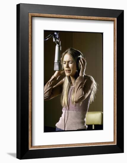 Actress Peggy Lipton in a Recording Studio-Vernon Merritt III-Framed Photographic Print